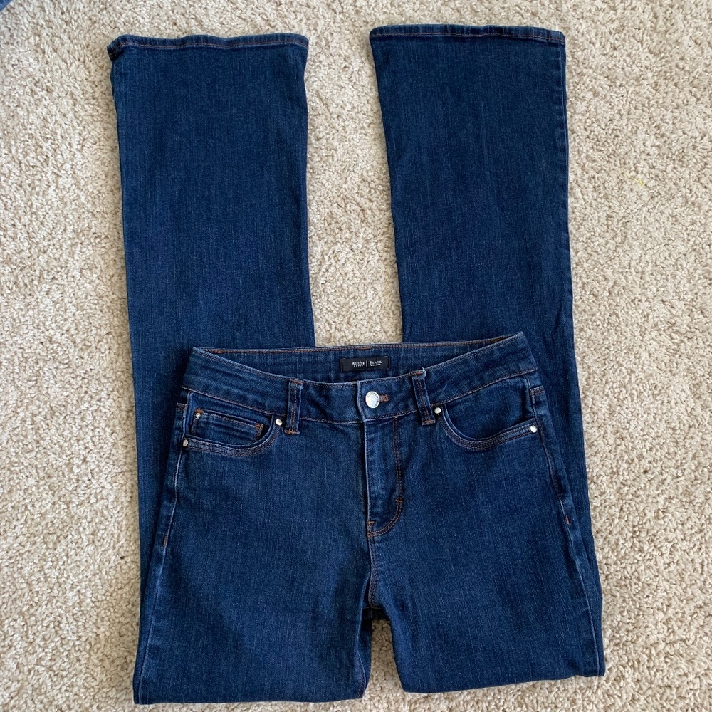 WHBM Skinny Flare Dark Wash Jeans